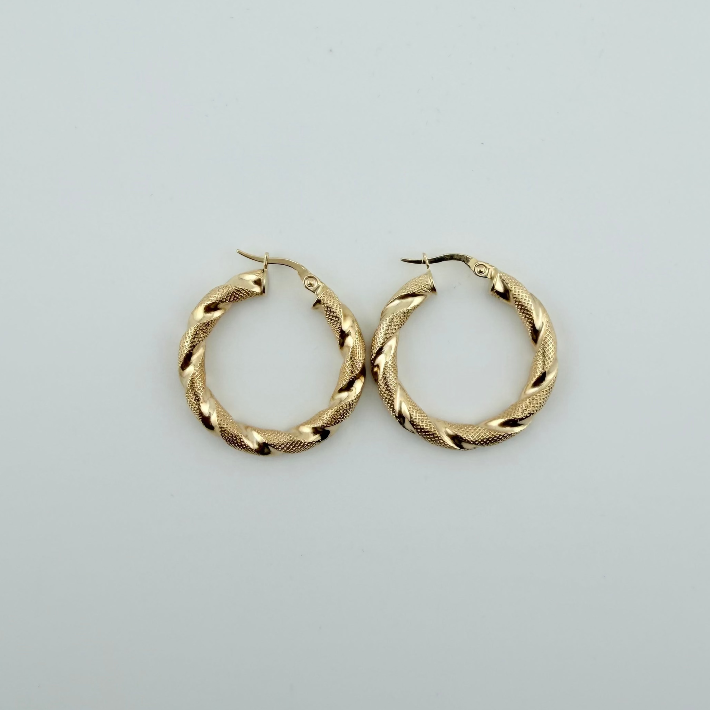 Textured Twist Hoops 4x22