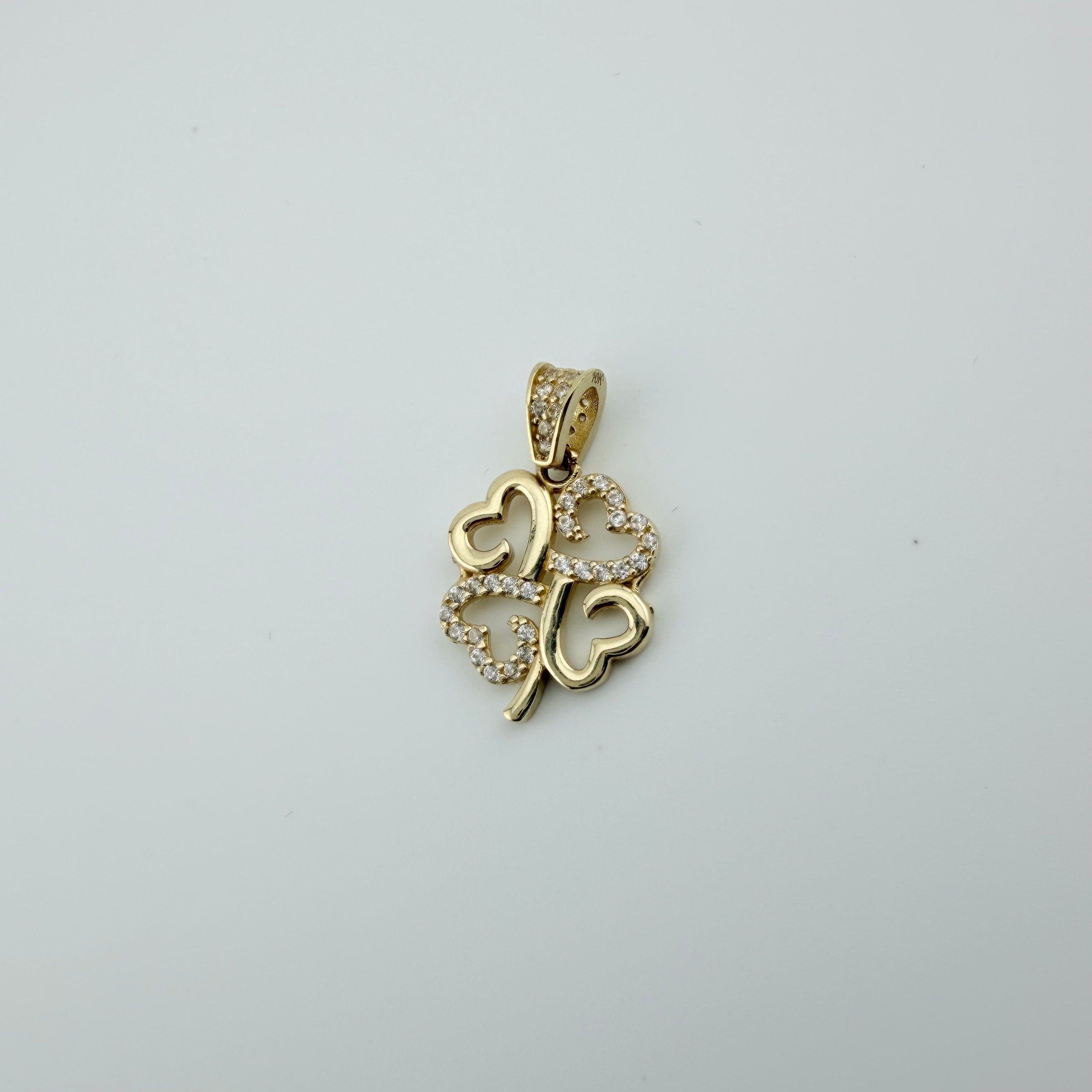 Lucky Clover CZ Charm